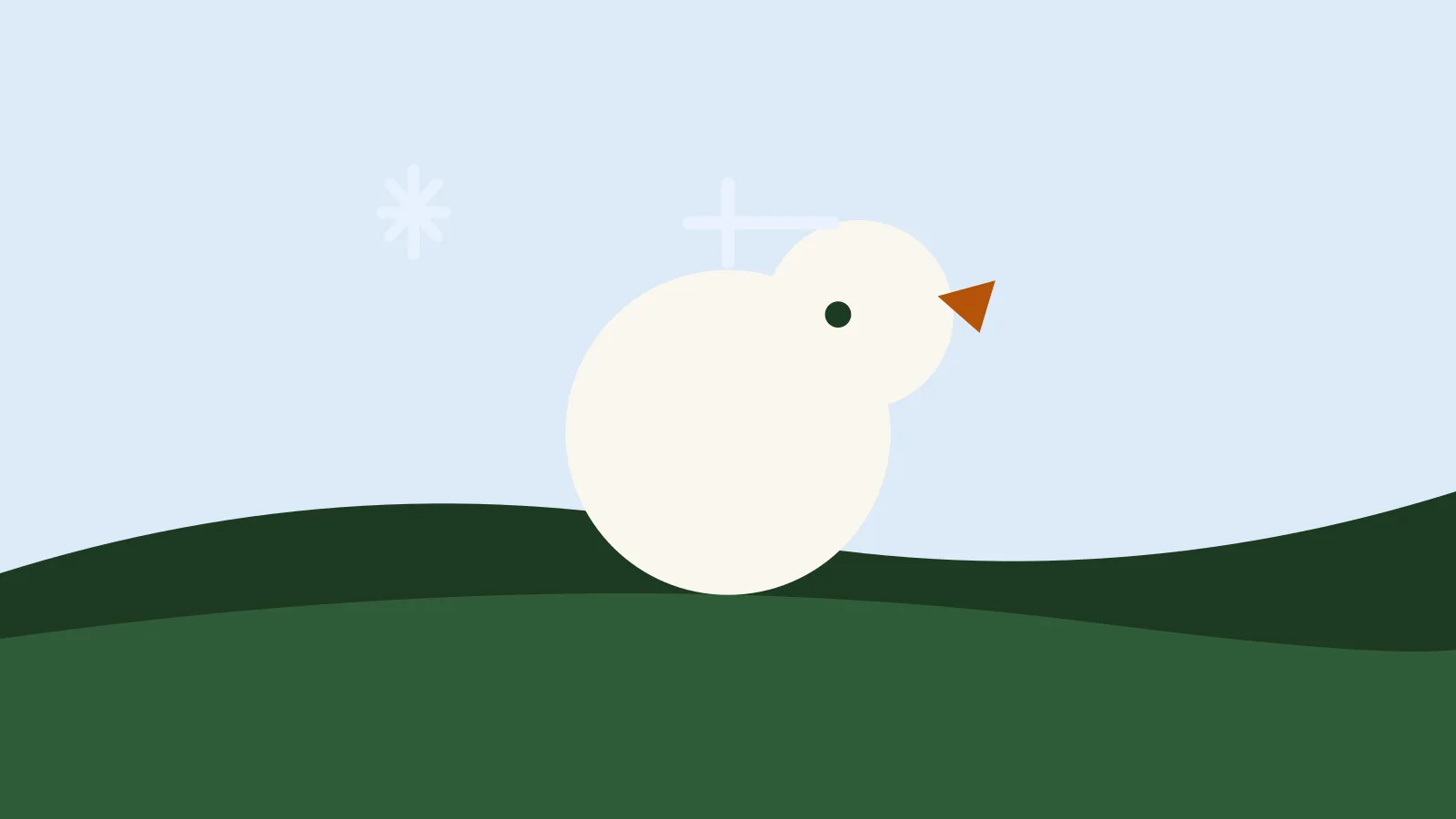 Flat illustration of a heated poultry waterer keeping water liquid for a small backyard flock in winter
